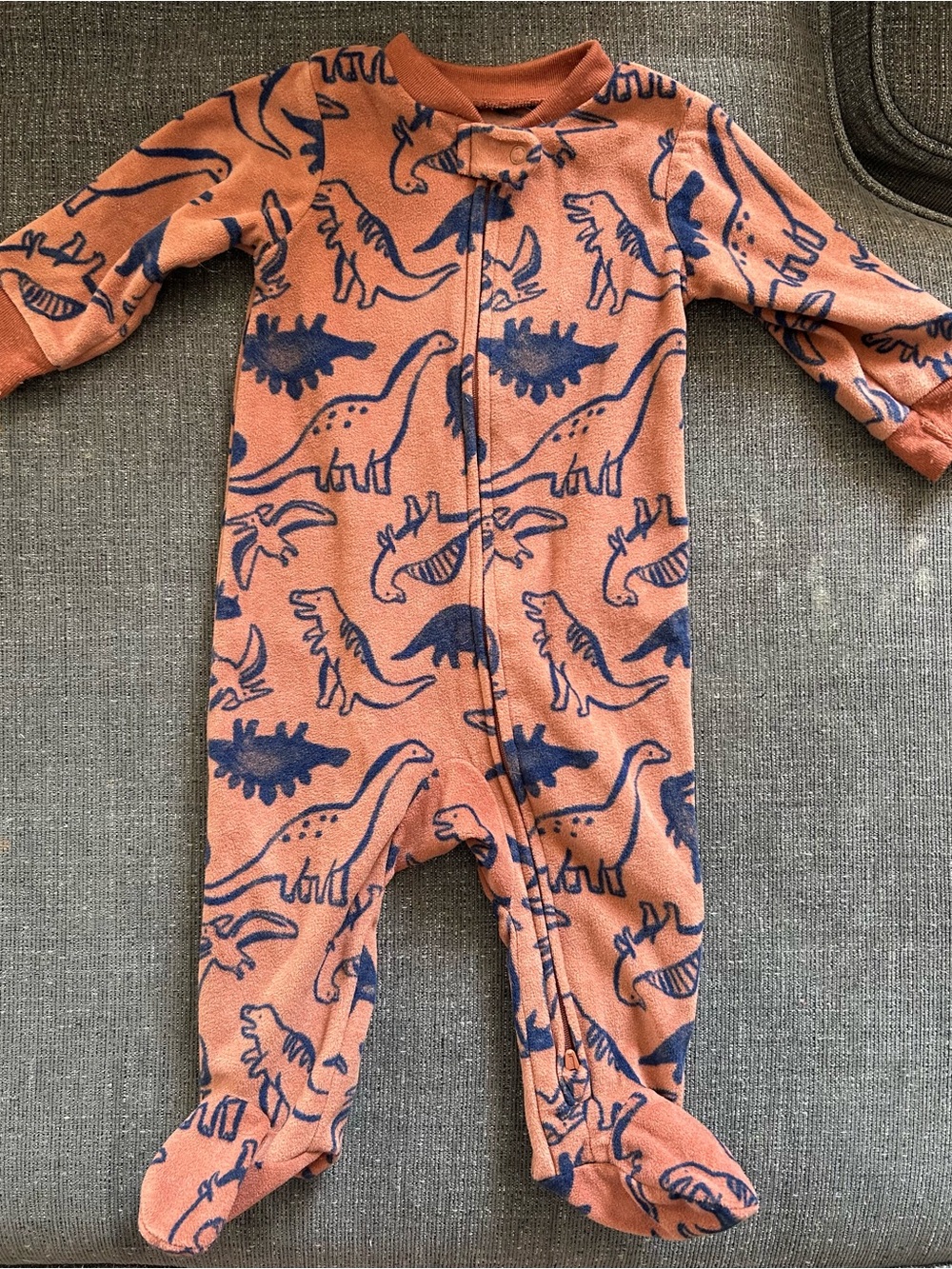 5/$25 Carters Baby Boy Dinosaur Footed One-Piece Pajamas size 3-6M